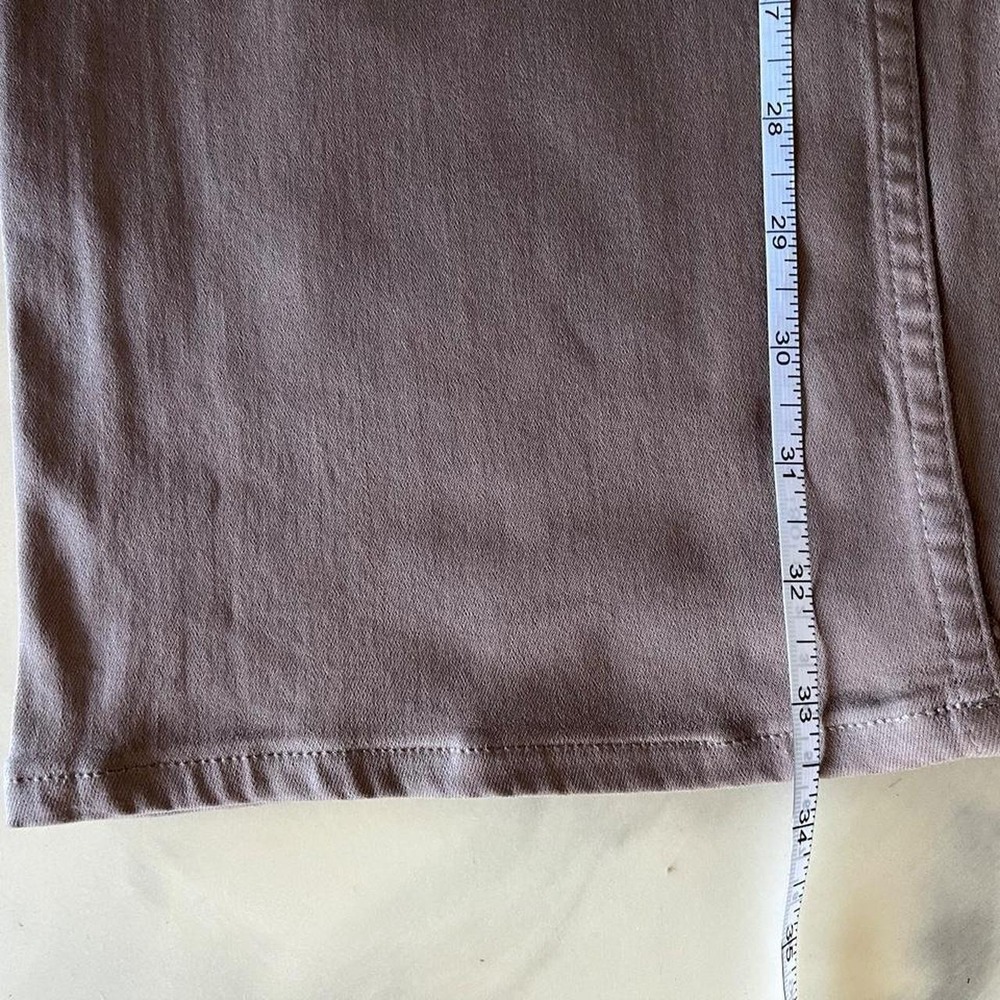 Hudson Jeans Coated Waxed Denim Straight Leg Dark Tan NWT Sz 26 - Picture 3 of 5